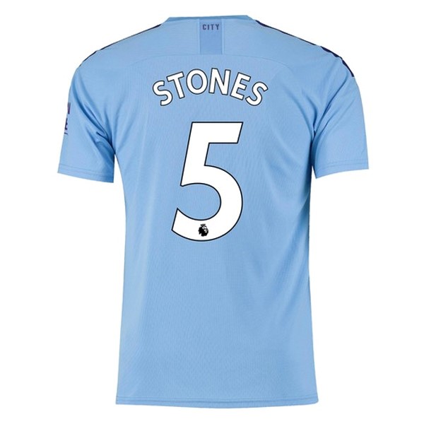 Camiseta Manchester City NO.5 Stones 1ª 2019-2020 Azul